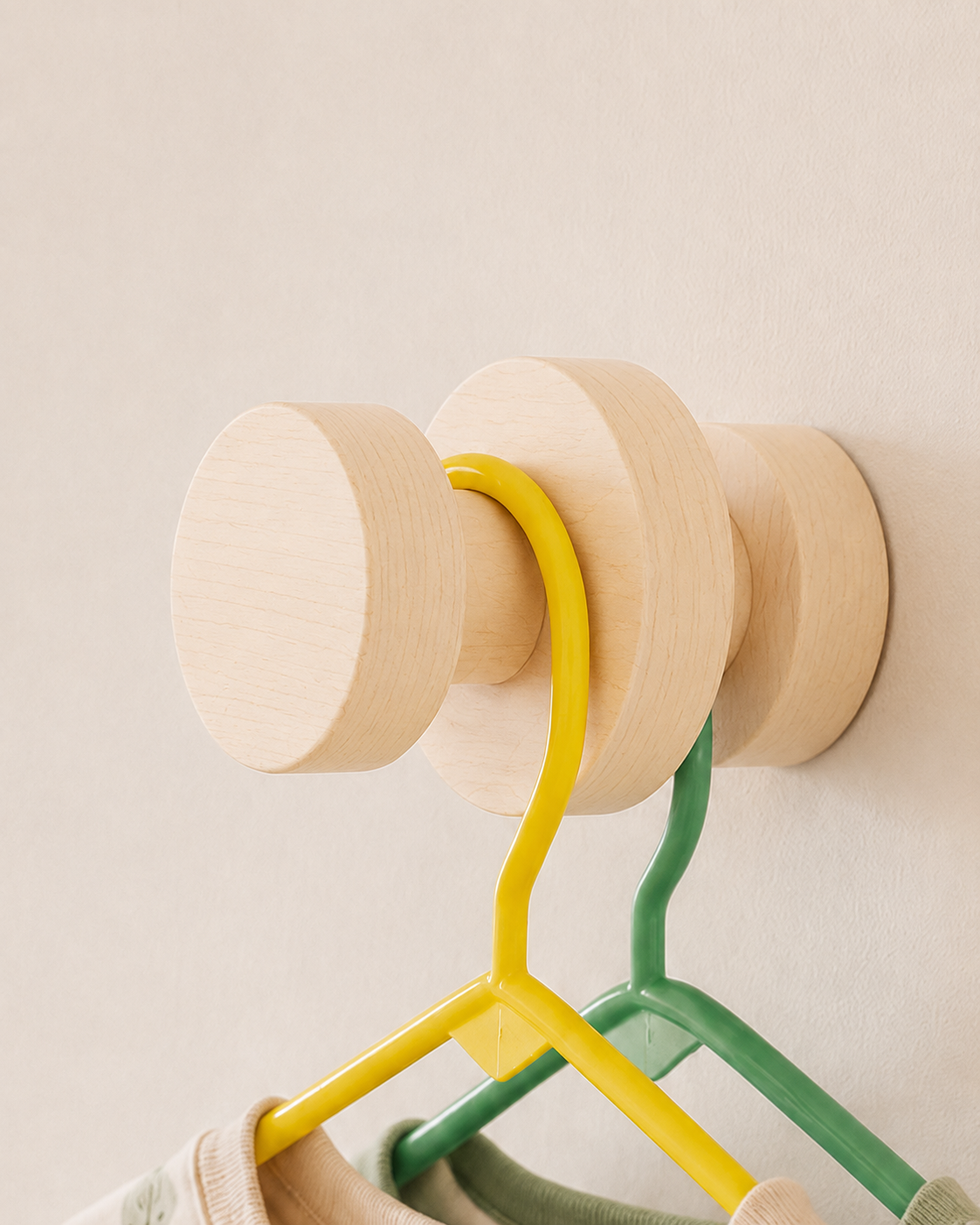 Solid Maple Wall Hook – Wooden Coat, Hat & Towel Hook