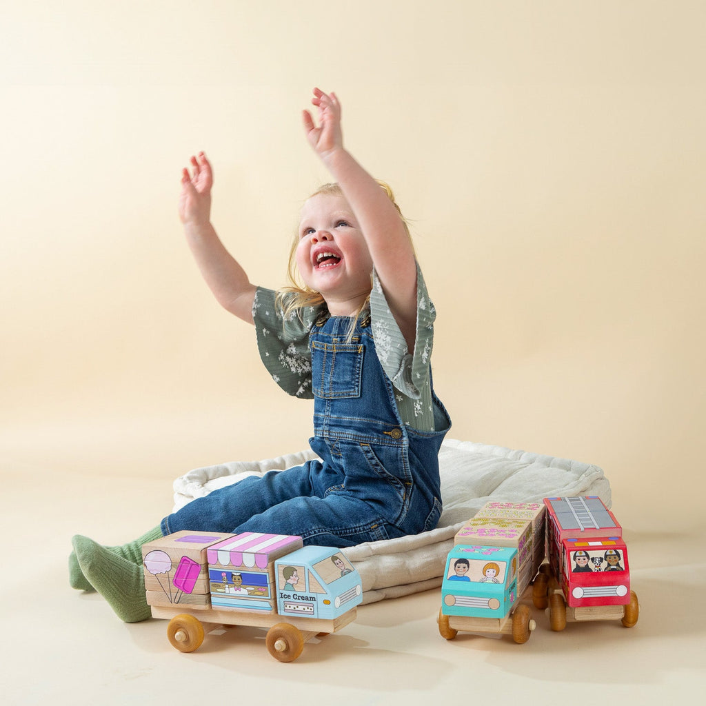 Stackable Puzzle - Fire Truck | Made in the Canada | Printed with Non-toxic Ink in the USA 🇺🇸