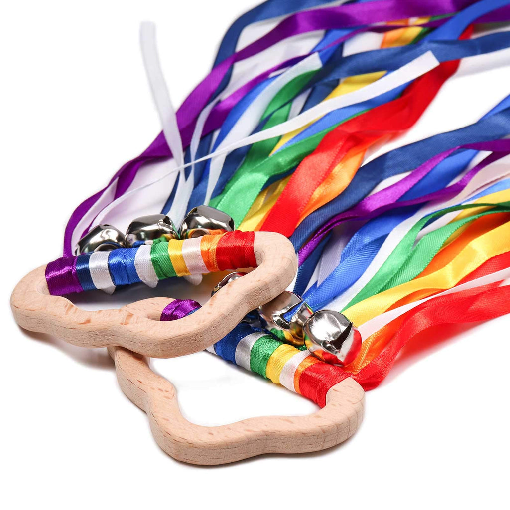 Rainbow Hand Kite - Baby Sensory Toys, Montessori Learning Toy Set of 2 Gift for Kids