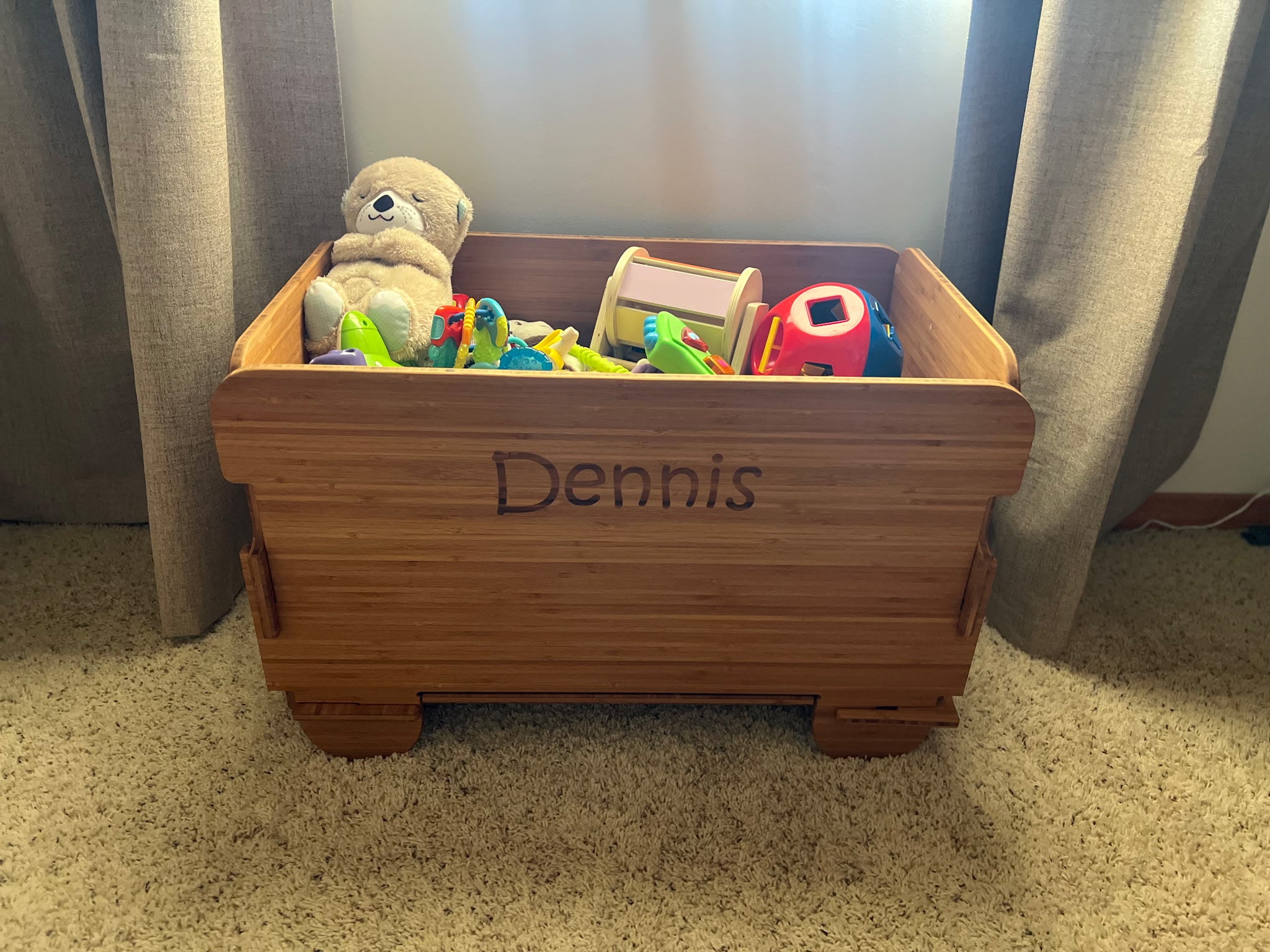 JeraGoods Easy-Fit Bamboo Toy Box – No Tools, Built to Last