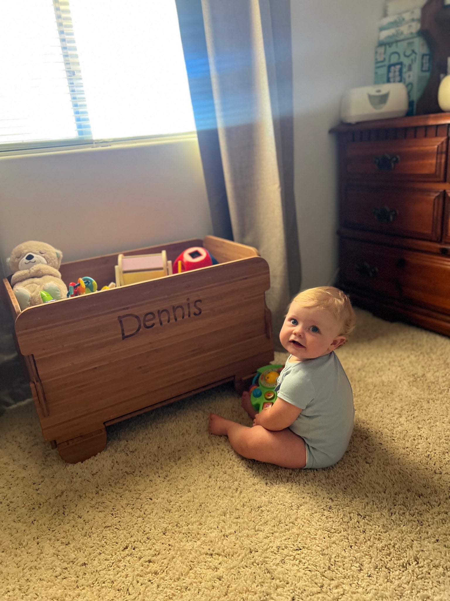 JeraGoods Easy-Fit Bamboo Toy Box – No Tools, Built to Last