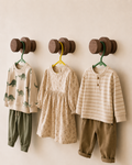 Solid Walnut Wall Hook – Wooden Coat, Hat & Towel Hook