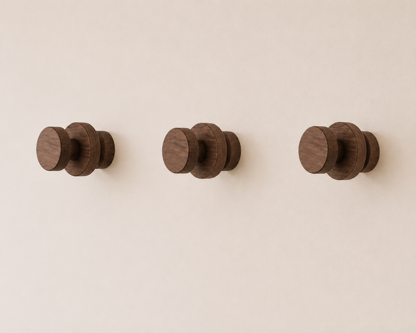 Solid Walnut Wall Hook – Wooden Coat, Hat & Towel Hook