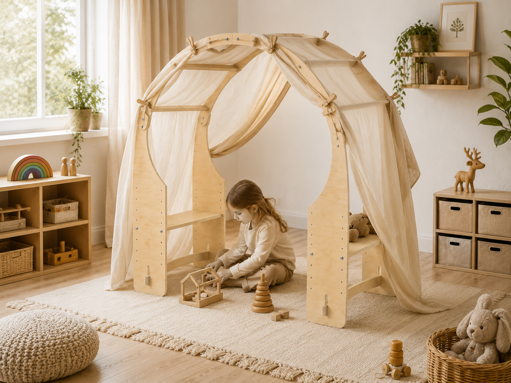 Waldorf Wooden Play Fort & Reading Nook